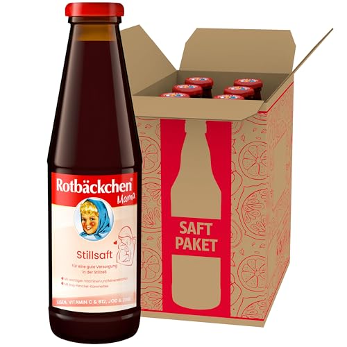 ROTBÄCKCHEN Mama Stillsaft 6er Pack (6 x 450ml). Mehrfruchtsaft mit Anis-, Fenchel- und Kümmeltee sowie Vitaminen und Mineralstoffen von Rotbäckchen