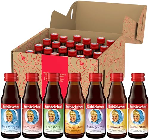 Rotbäckchen Probierpaket Mini, 7 verschiedene Sorten im 24er Pack (24 x 125 ml), Flasche von Rotbäckchen