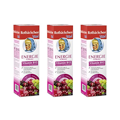 ROTBÄCKCHEN Vital Energie Formel 3er Pack (3 x 450 ml) - Nahrungsergänzungsmittel mit Vitamin B12 und Aminosäuren von Rotbäckchen