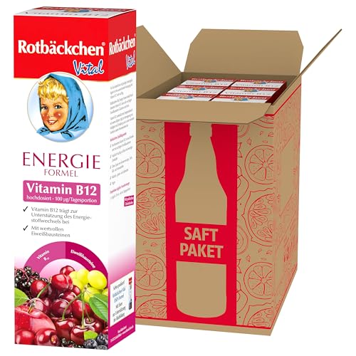 ROTBÄCKCHEN Vital Energie Formel 6er Pack (6 x 450 ml) - Nahrungsergänzungsmittel mit Vitamin B12 und Aminosäuren von Rotbäckchen