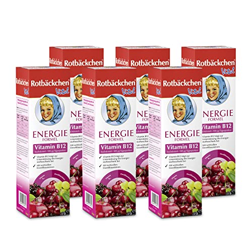 ROTBÄCKCHEN Vital Energie Formel 6er Pack (6 x 450 ml) - Nahrungsergänzungsmittel mit Vitamin B12 und Aminosäuren von Rotbäckchen