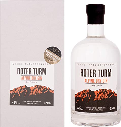 Roter Turm Alpine Dry Gin Pure Botanical Gin (1 x 0.5 l) von Roter Turm