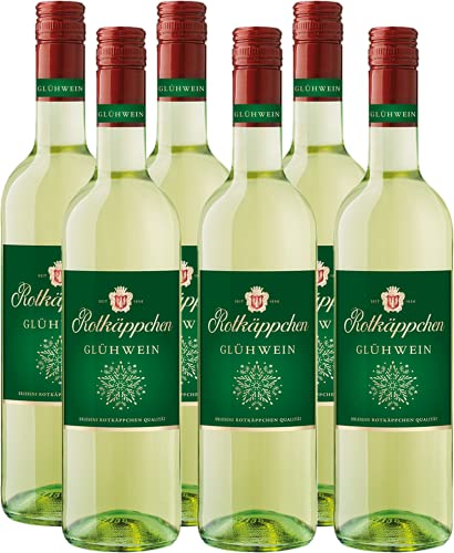 Rotkäppchen Qualitätswein Glühwein Weiß (6 x 0,75l) – Aromatisch-winterlicher, weißer Glühwein in erlesener Rotkäppchen Qualität von Rotkäppchen