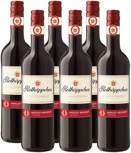 Rotkäppchen Qualitätswein Merlot-Regent Trocken – Aromatischer Rotwein aus der Pfalz (6 x 0, 75l) von Rotkäppchen Qualitätswein