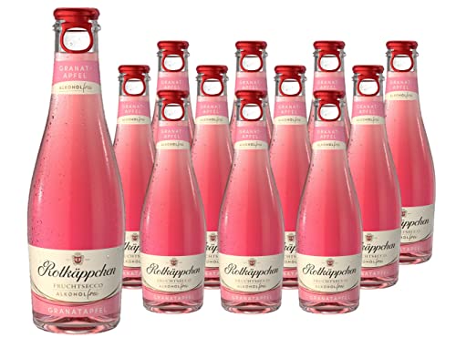 Rotkäppchen Fruchtsecco Granatapfel Alkoholfrei - Die fruchtig-herbe Alternative in der praktischen Kleinflasche (12 x 0,2l) von Rotkäppchen