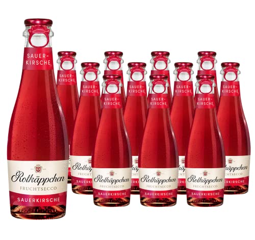 Rotkäppchen Fruchtsecco Sauerkirsche - Der fruchtig-herbe Genuss in der praktischen Kleinflasche (12 x 0,2l) von Rotkäppchen