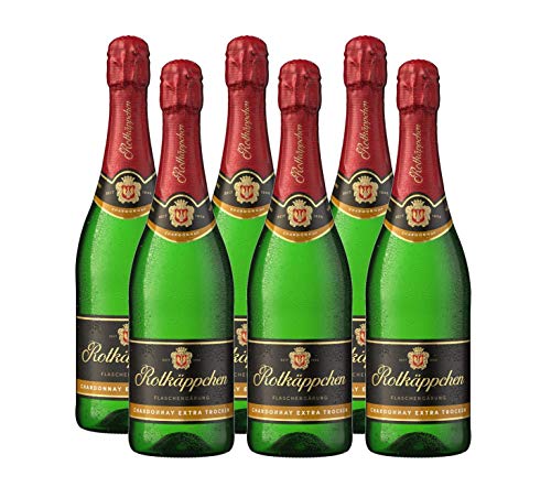 Rotkäppchen Sekt Flaschengärung Chardonnay Extra trocken 6 x 0,75l - Premiumsekt aus edlen Weinen – zum Anstoßen/ für besondere Anlässe /Geburtstag / als Geschenk von Rotkäppchen