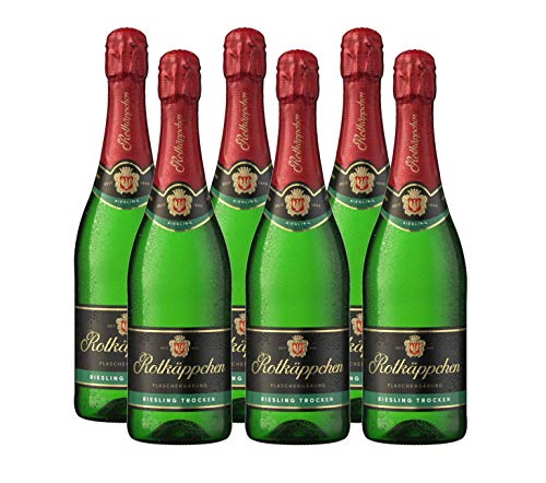 Rotkäppchen Sekt Flaschengärung Riesling trocken 6er Set (6 x 0,75l) – Premiumsekt deutscher Weine – perfekt zum Anstoßen/ besondere Momente/Geburtstage/ als Geschenk/ Mitbringsel von Rotkäppchen