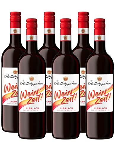 Rotkäppchen Weinzeit! Rot Lieblich – Deutscher Rotwein aus Rheinhessen (6 x 0,75 l) von Rotkäppchen