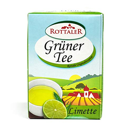 Rottaler - Eistee Grüner Tee "Limette" 0.5 Liter (Mit Strohhalm) - Ice Tea Erfrischungsgetränk Softdrink ohne Kohlensäure mit Grüntee Limetten Geschmack (Originalrezeptur) von Rottaler