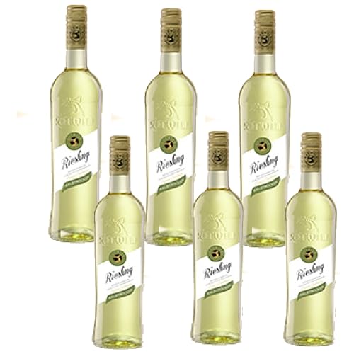 Rotwild Riesling halbtrockener Weißwein feines Aroma 750ml 6er Pack von Rotwild