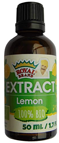 Bio Zitronenextrakt 50 ml, Glasflasche für bessere Qualität von Royal Brand
