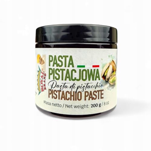 Royal Brand Pistazienpaste 100% ohne Zusatzstoffe - die besten italienischen Pistazien aus Sizilien - Pistaziencreme - Pistazienmus aus geschälten Pistazienkernen - Zum Backen und Desserts - 200 g Royal Brand Pistazienpaste 100% ohne Zusatzstoffe - die besten italienischen Pistazien aus Sizilien - Pistaziencreme - Pistazienmus aus geschälten Pistazienkernen - Zum Backen und Desserts - 200 g von Royal Brand