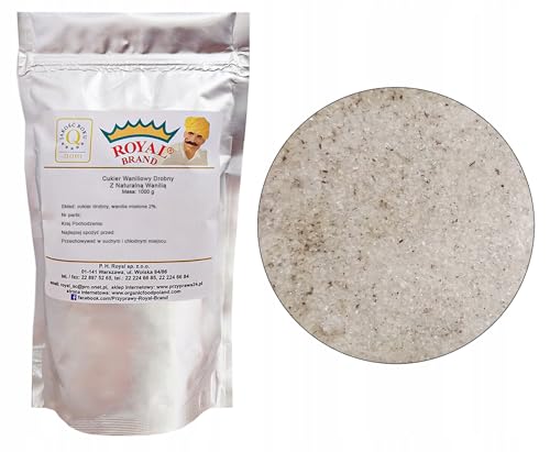 Royal Brand echter Bourbon Vanille Zucker 1 kg | 2% gemahlene Vanille | Rohrzucker und Madagaskar Bourbon Vanille gemahlen | Kei Vanille aroma | 100% Natürliche Zutaten Royal Brand echter Bourbon Vanille Zucker 1 kg | 2% gemahlene Vanille | Rohrzucker und Madagaskar Bourbon Vanille gemahlen | Kei Vanille aroma | 100% Natürliche Zutaten von Royal Brand