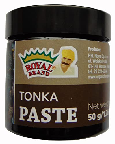 Tonkabohnenpaste. Ungewöhnlicher Geschmack, einzigartiges Aroma / 50 g / Glasbehälter für bessere Qualität von Royal Brand