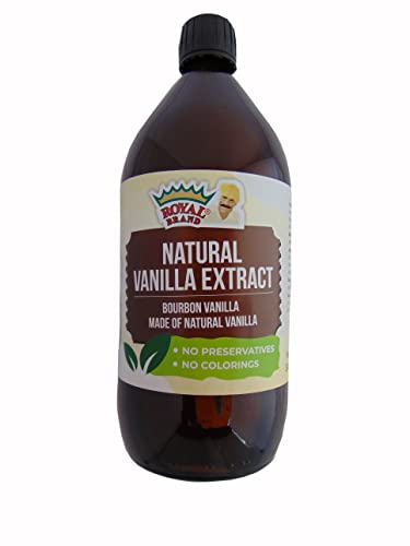 Royal Brand Vanilleextrakt natürlich, aus natürlicher Vanille, alkoholfrei, 1 Liter, Halal von Royal Brand