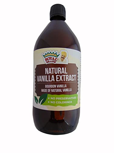 Vanille-Extrakt, natürlich, aus natürlicher Vanille, alkoholfrei, 1005 ml (1 Liter) von Royal Brand