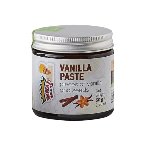 Royal Brand Vanilleschotenpaste – Bourbon Vanille Paste 50g – Gourmet Vanille für Köche & Desserts – Intensives Vanille Aroma ohne Konservierungsstoffe für köche, hausmannskost, backen im Glas Royal Brand Vanilleschotenpaste – Bourbon Vanille Paste 50g – Gourmet Vanille für Köche & Desserts – Intensives Vanille Aroma ohne Konservierungsstoffe für köche, hausmannskost, backen im Glas von Royal Brand