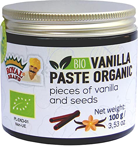 Vanilleschotenpaste BIO / Vanillebohnenpaste BIO / Vanilla Bean Paste BIO / 100 ml (3.53 oz) - Für Köche, Backen, Dessert von Royal Brand