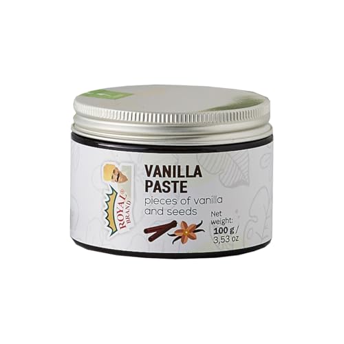 Royal Brand Vanilleschotenpaste – Bourbon Vanille Paste 100g Gourmet Vanille für Köche & Desserts – Intensives Vanille Aroma ohne Konservierungsstoffe für köche, hausmannskost, backen, dessert machen von Royal Brand