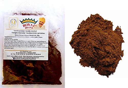 Royal Brand Vanilleschoten gemahlen | Vanillepulver 50 g / 100% reines gemahlenes Vanillepulver von Royal Brand