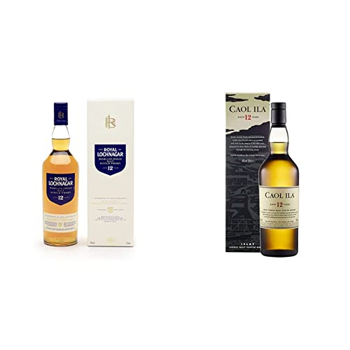 Royal Lochnagar 12 Jahre | 40% vol | 700ml & Caol Ila 12 Jahre | Islay Single Malt Scotch Whisky | mit Geschenkverpackung | Ausgezeichneter, aromatischer Single Malt | 43% vol | 700ml von Royal Lochnagar