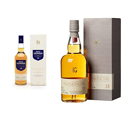 Royal Lochnagar 12 Jahre | Single Malt Scotch Whisky | 40% vol | 700ml & Glenkinchie 12 Jahre | Single Malt Scotch Whisky | Geschenkverpackung | handverlesen aus schottischen Lowlands| 43% vol | 700ml von Royal Lochnagar