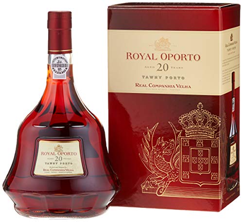 ROYAL OPORTO AGED 20 YEARS TAWNY PORT (1 x 0,75l) in der Kristallflasche mit Geschenkverpackung - Portwein aus dem ältesten und größten Portweinhaus der Welt Real Companhia Velha von Royal Oporto