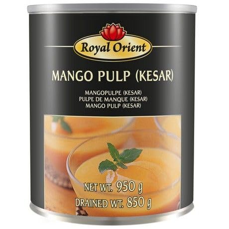 6er Pack - ROYAL ORIENT Mango Püree KESAR (6x 850g) | Mango Pulp Kesar | Mangopüree | Gesüßtes Mangofruchtmark von Royal Orient