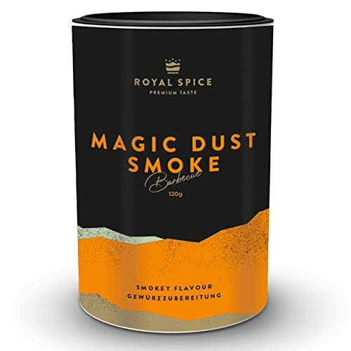 Royal Spice Magic Dust Smoke BBQ Rub - 120g Dose - BBQ Gewürzmischung mit geräucherter Paprika und Rauch für unwiderstehlichen Geschmack zum Barbeque von ROYAL SPICE bbq rubs & spices