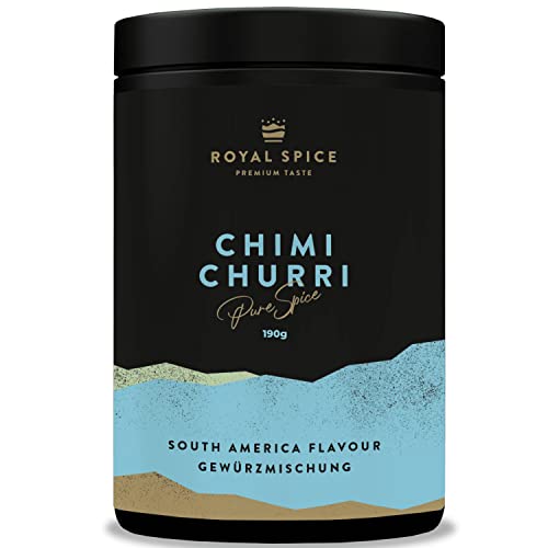 Royal Spice - Chimichurri Gewürzmischung 190g - DAS argentinische Chimichurri Gewürz für besten Fleischgenuss beim Grillen - Chimichurri Gewürz als Marinade, Dip, Sauce, Topping oder zum Würzen! von ROYAL SPICE bbq rubs & spices