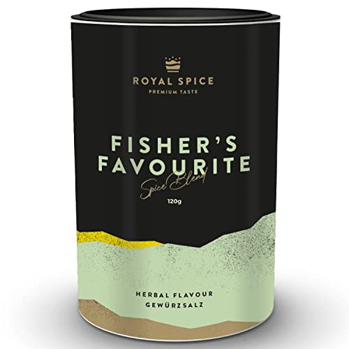 Royal Spice Fisher's Favourite 120g - Fisch Gewürzmischung für Fisch Filets mit und ohne Haut & ganze Fische - Speziell für Steckerlfisch, geräucherte Forelle oder ganze Doraden, Makrelen & Heringe von ROYAL SPICE bbq rubs & spices