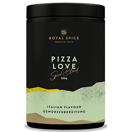 Royal Spice Pizza Love 250g - Pizza Gewürz für echten italienischen Geschmack - Perfekt geeignet für Pizza- und Pasta, Pesto, Nudelsalat, Bruschetta oder als Topping für Tomate Mozzarella von ROYAL SPICE