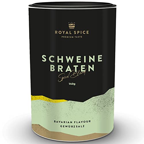 Royal Spice Schweinebraten und Haxen Gewürz 140g - Schweinebratengewürz mit deftig rustikalen & traditionellen Geschmack für den klassischen Braten, Schweinshaxen, Knusperbauch, Krustenbraten uvm. Royal Spice Schweinebraten und Haxen Gewürz 140g - Schweinebratengewürz mit deftig rustikalen & traditionellen Geschmack für den klassischen Braten, Schweinshaxen, Knusperbauch, Krustenbraten uvm. von ROYAL SPICE