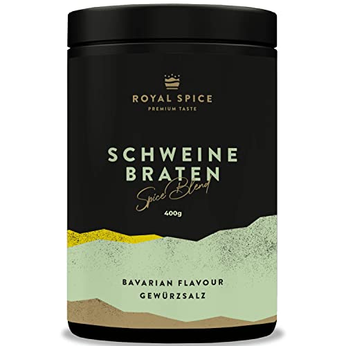 Royal Spice Schweinebraten und Haxen Gewürz 400g - Schweinebratengewürz mit deftig rustikalen & traditionellen Geschmack für den klassischen Braten, Schweinshaxen, Knusperbauch, Krustenbraten uvm. Royal Spice Schweinebraten und Haxen Gewürz 400g - Schweinebratengewürz mit deftig rustikalen & traditionellen Geschmack für den klassischen Braten, Schweinshaxen, Knusperbauch, Krustenbraten uvm. von ROYAL SPICE