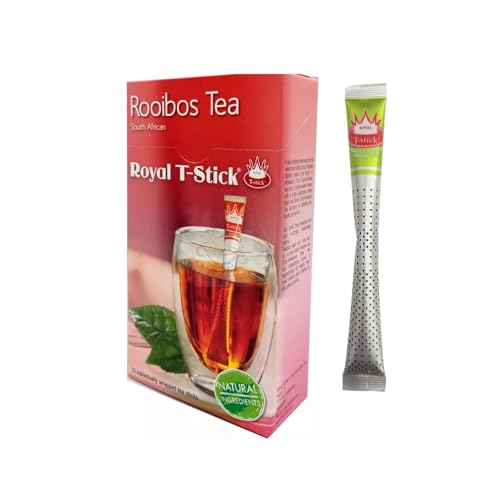 Royal T-Stick® | 100 % natürlicher Rooibos | Afrikanischer roter Tee ohne Koffein – 15 Stick Tea (28,5 g) | Reiner Rooibos-Tee ohne Aromen von Royal T-Stick