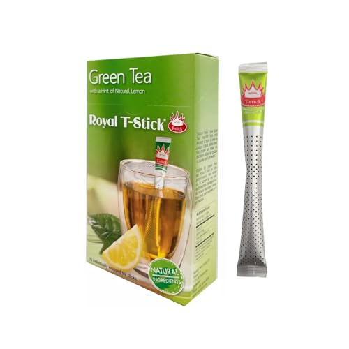 Royal T-Stick® | Grüner Assam-Tee und Zitrone | Grüner Tee und Zitronengeschmack | Aromatisierter indischer Grüntee – 15 Stick Tea (28,5 g) von Royal T-Stick