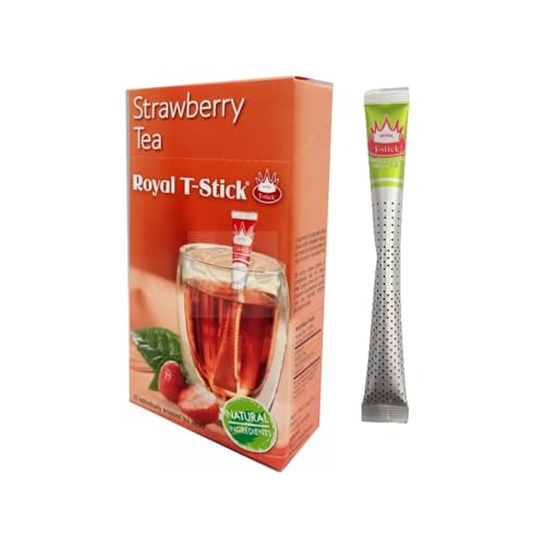 Royal T-Stick® | Schwarzer Assam-Tee und Erdbeere | Schwarzer Tee mit natürlichem Erdbeergeschmack – 15 Stick Tea (28,5 g) von Royal T-Stick