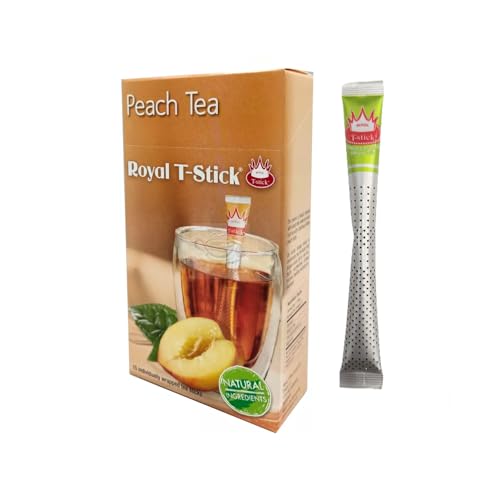 Royal T-Stick® | Schwarzer Assam-Tee und Pfirsich | Indischer Schwarztee und natürliches Pfirsicharoma – 15 Stick Tea (28,5 g) von Royal T-Stick
