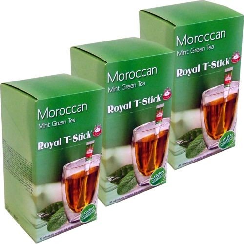 Royal T-sticks Moroccan Mint green Tea 3 x 30 Stück (grüner Tee minz Sticks einzeln verpackt) von Royal T-stick