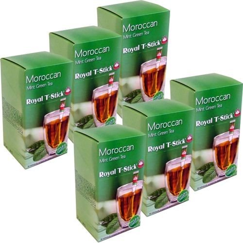 Royal T-sticks Moroccan Mint green Tea 6 x 30 Stück (grüner Tee minz Sticks einzeln verpackt) von Royal T-stick