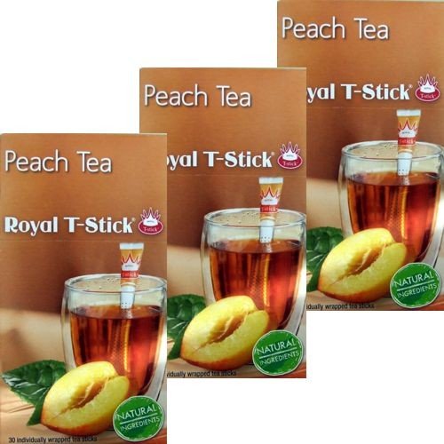 Royal T-sticks Peach Tea 3 x 30 Stück (Pfisich Sticks einzeln verpackt) von Royal T-stick