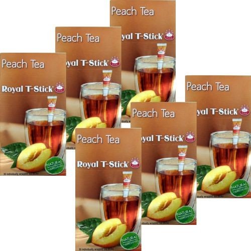 Royal T-sticks Peach Tea 6 x 30 Stück (Pfirsich Tee Sticks einzeln verpackt) von Royal T-stick