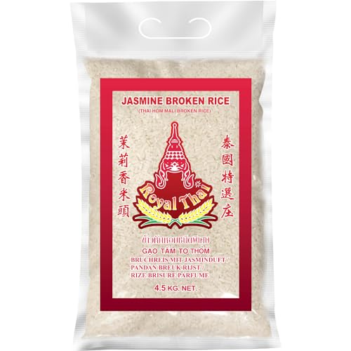 ROYAL THAI RICE - Gebrochener Jasmin Reis - 1 X 4,5 KG von Kewpie