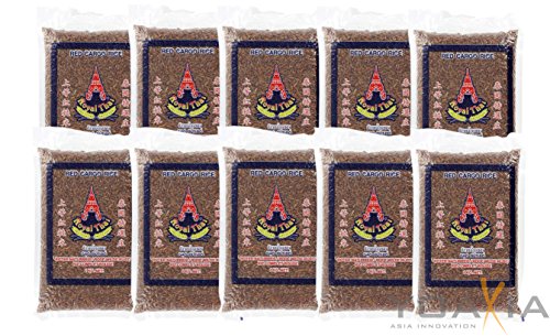 [ 10x 1kg ] ROYAL THAI Roter Naturreis / Riz Complet Rouge AAA / Red Cargo Rice + ein kleiner Glücksanhänger gratis von Royal Thai