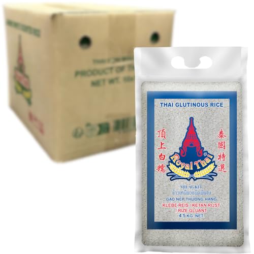 ROYAL THAI RICE - Klebereis - 4 X 4,5 KG – Multipack ROYAL THAI RICE - Klebereis - 4 X 4,5 KG – Multipack von Royal Thai