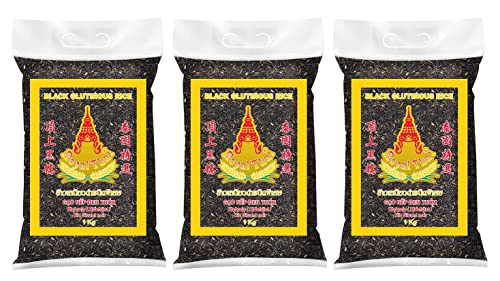 ROYAL THAI RICE - Klebreis Schwarz, (3 X 1 KG) von Royal Thai