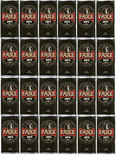 24 Dosen Faxe Strong a 1 Liter 10% vol. Dänisches Starkbier inklusive EINWEG Pfand von Royal Unibrew