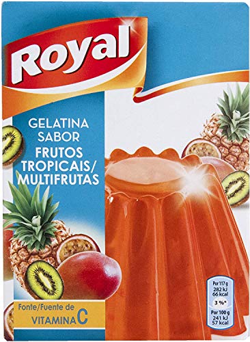 Royal, Gelatina Sabor Tropical, Gelatine mit tropischem Geschmack, 30 % weniger Zucker, 2 x 57 g Royal, Gelatina Sabor Tropical, Gelatine mit tropischem Geschmack, 30 % weniger Zucker, 2 x 57 g von Royal