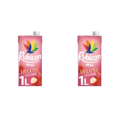 RUBICON Lychee Fruchtsaft, frisch und fruchtig mit einem süß, aromatischen Geschmack (1 x 1l) (Packung mit 2) von Rubicon